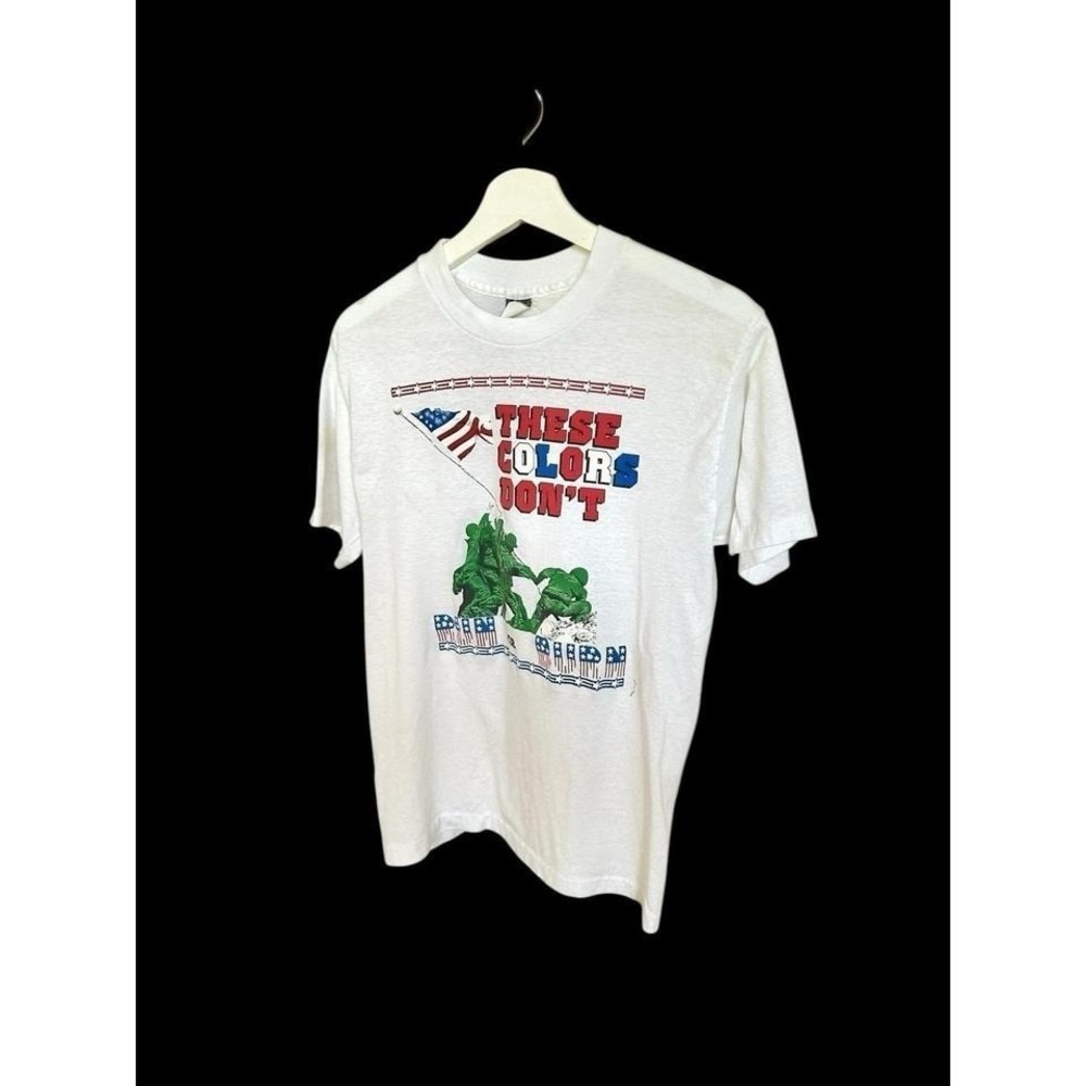 Vintage 60's White House Tshirt USA Pride Colors Don't Bleed Men Sz Sm/Med *flaw